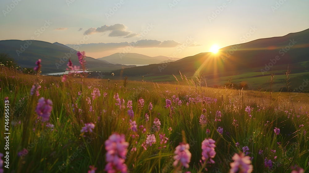 Fototapeta premium sunrise in the mountains