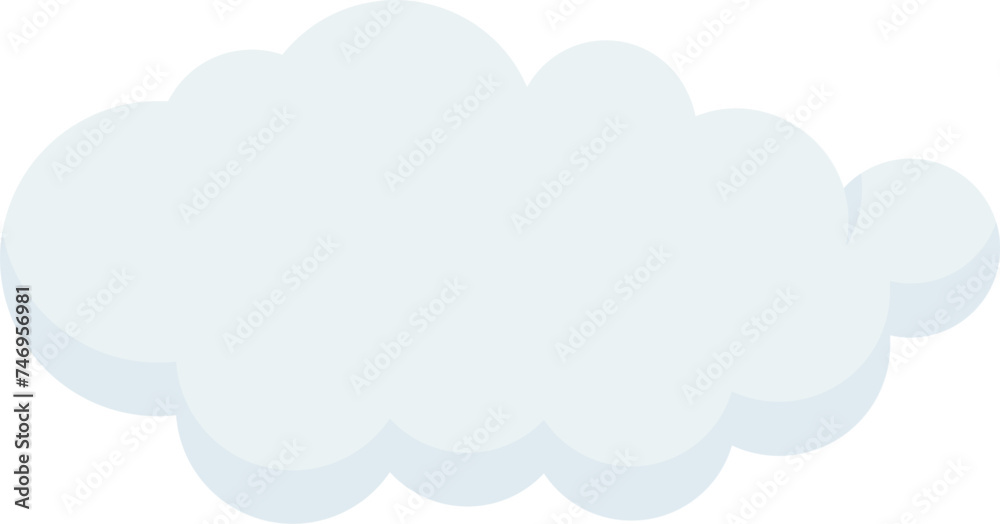 Isolated cloud bubble element.