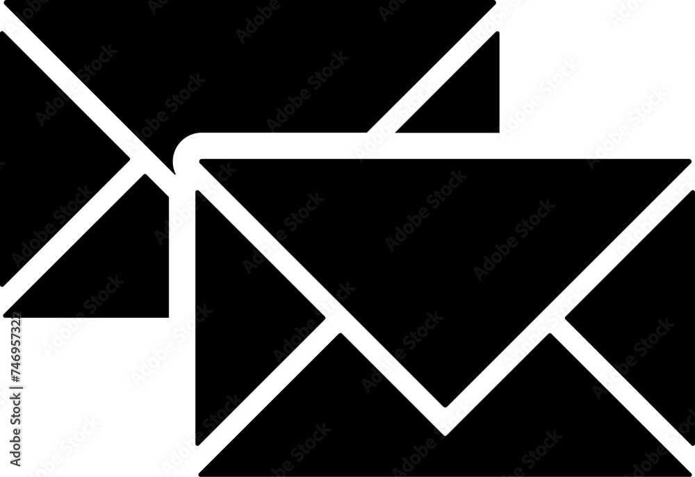 Illustration of mail sent icon in flat style.