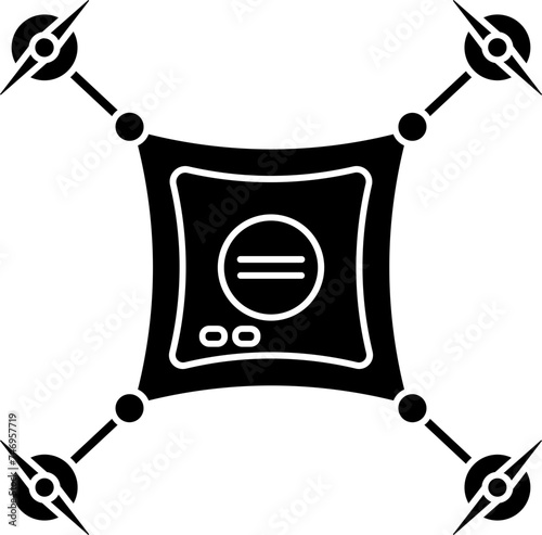 Vector illustration of drone camera.