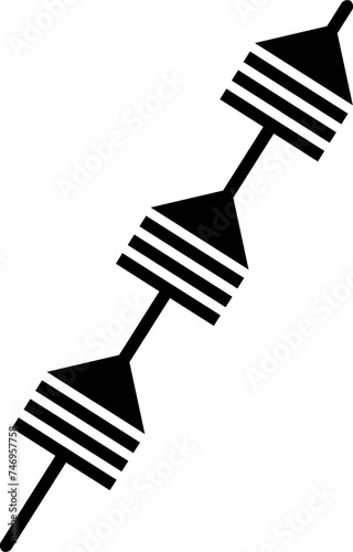 Glyph canape icon in b&w color.