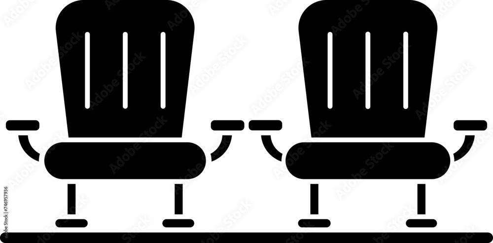 illustration of chair icon or symbol. illustration of chair icon or symbol.