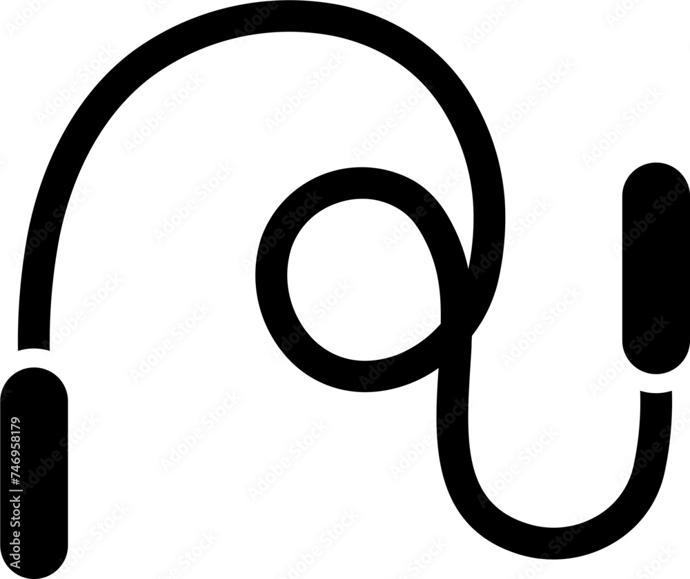 Jumping rope icon in flat style. Jumping rope icon in flat style.