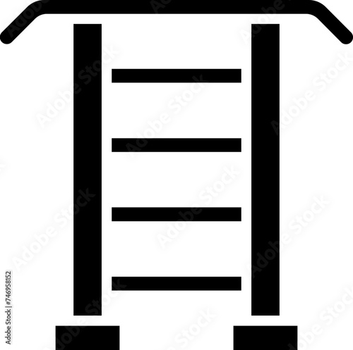 Street workout icon in black color.