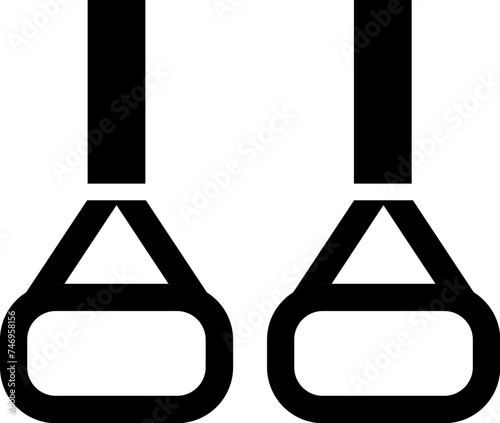 Trx belt icon in flat style.