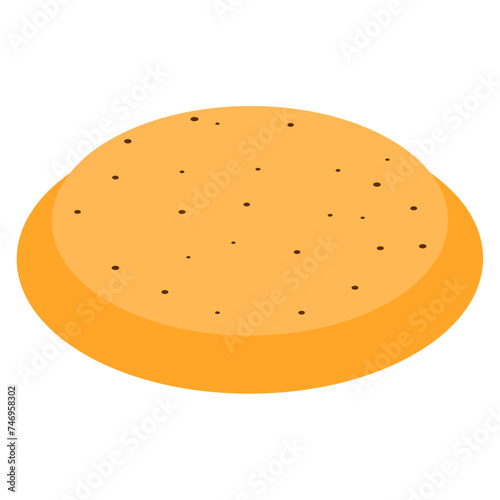 Papad icon in 3d style.