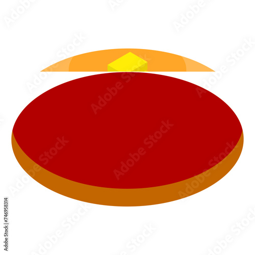 Vector illustration of cheeseburger icon.