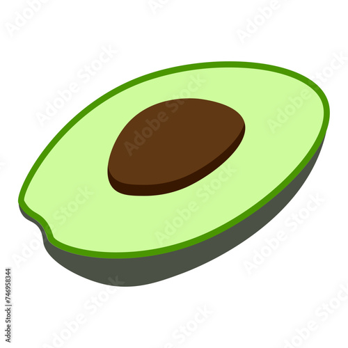 Vector illustration of avocado.