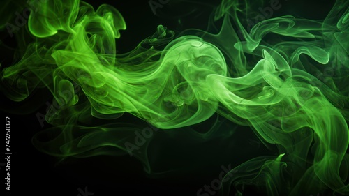 Abstract lime green smoke on a black soft explosion colors smoke on texture background. cloud, a soft Smoke cloudy texture background.