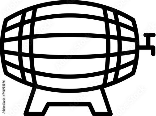 Water drum or tank icon in thin line art.