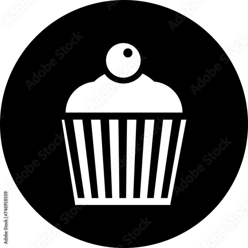 Vector illustration of cupcake icon.
