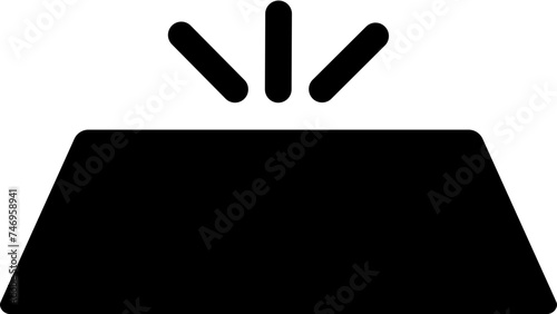 Ingot icon or symbol in black color.