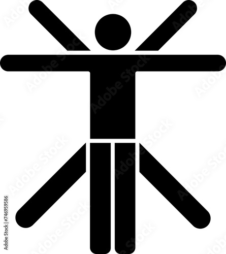 Man vector icon or symbol.