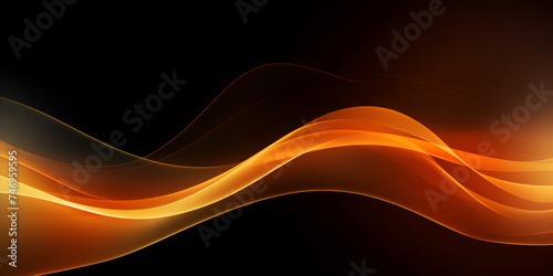 Silhouette ,Abstract background with red hot wavy lines on black background, neon brown, wavy ,Enchanting Abstract Background Glimmering Ribbons Of Gold Flow, Orange Gradient Wave Abstract