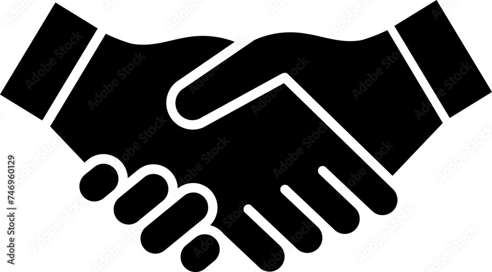 Obraz premium Illustration of handshake icon.