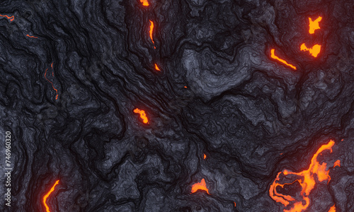 Cooled lava background. Basaltic rock texture.