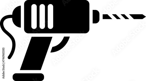 Vector illustration of drill machine icon.