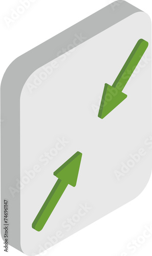 Minimize button icon in 3d style.