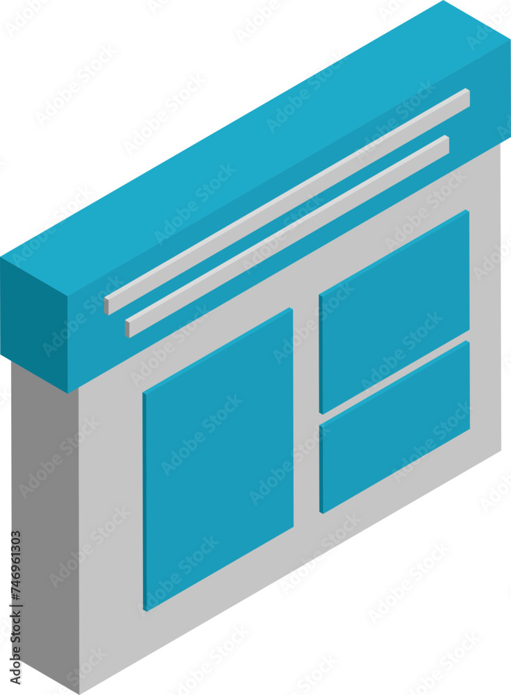 Web page icon in 3d style. Web page icon in 3d style.