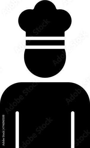 Chef icon or symbol in flat style.
