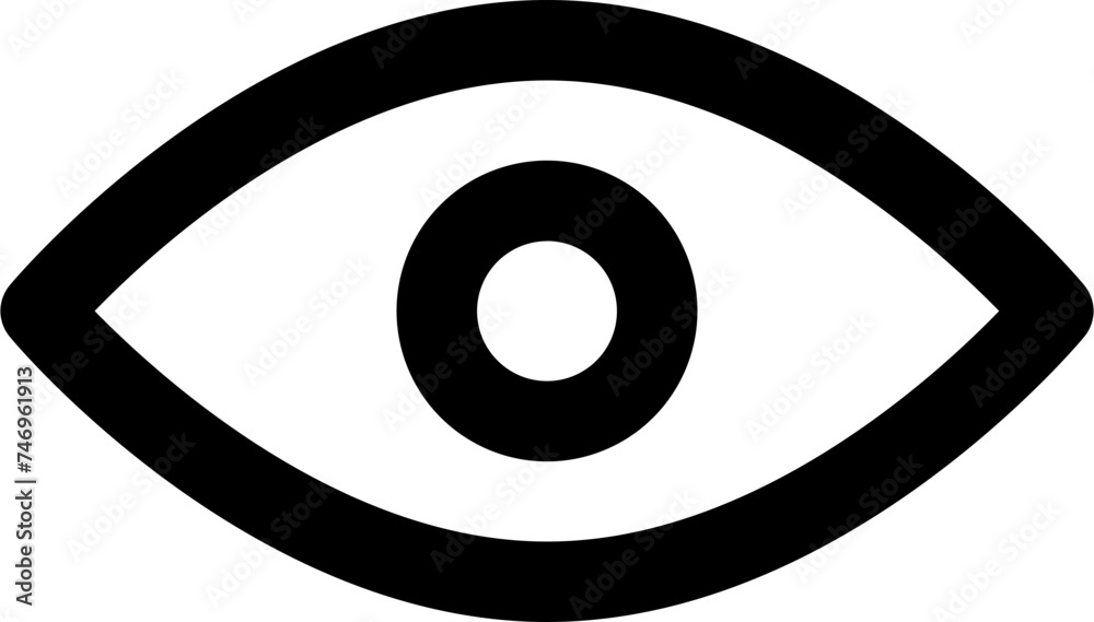 Vector illustration of eye or vision icon. Vector illustration of eye or vision icon.