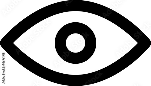 Vector illustration of eye or vision icon.