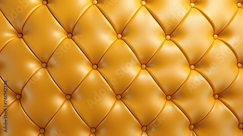 Brown Yellow Diamond Tufted Fabric Texture Background