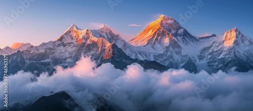 Spectacular Sunrise Over the Majestic Himalayas Mountains - Awe-Inspiring Landscape