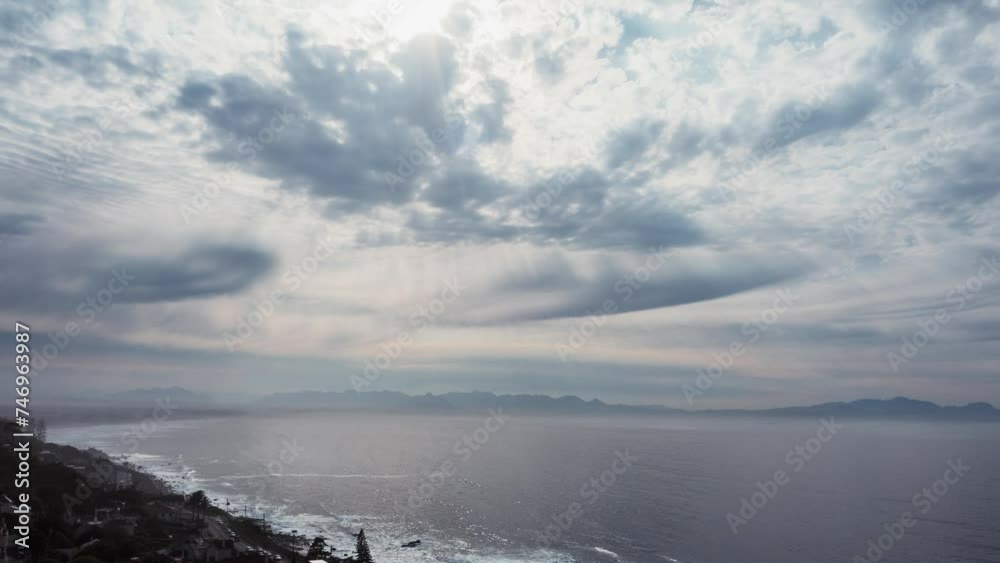 Clouds passing over False Bay ocean, Time Lapse 4K Clouds passing over False Bay ocean, Time Lapse 4K