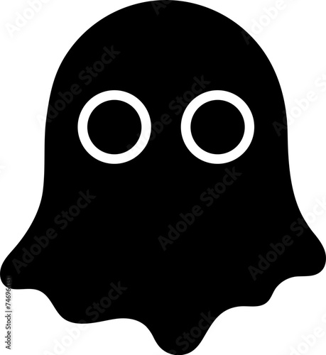Ghost icon in b&w color.