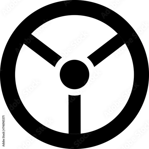Valve glyph icon or symbol.