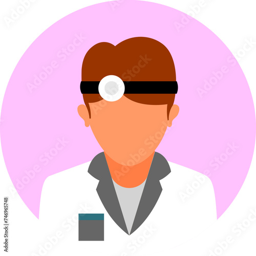 Faceless Dentist Doctor icon or symbol.