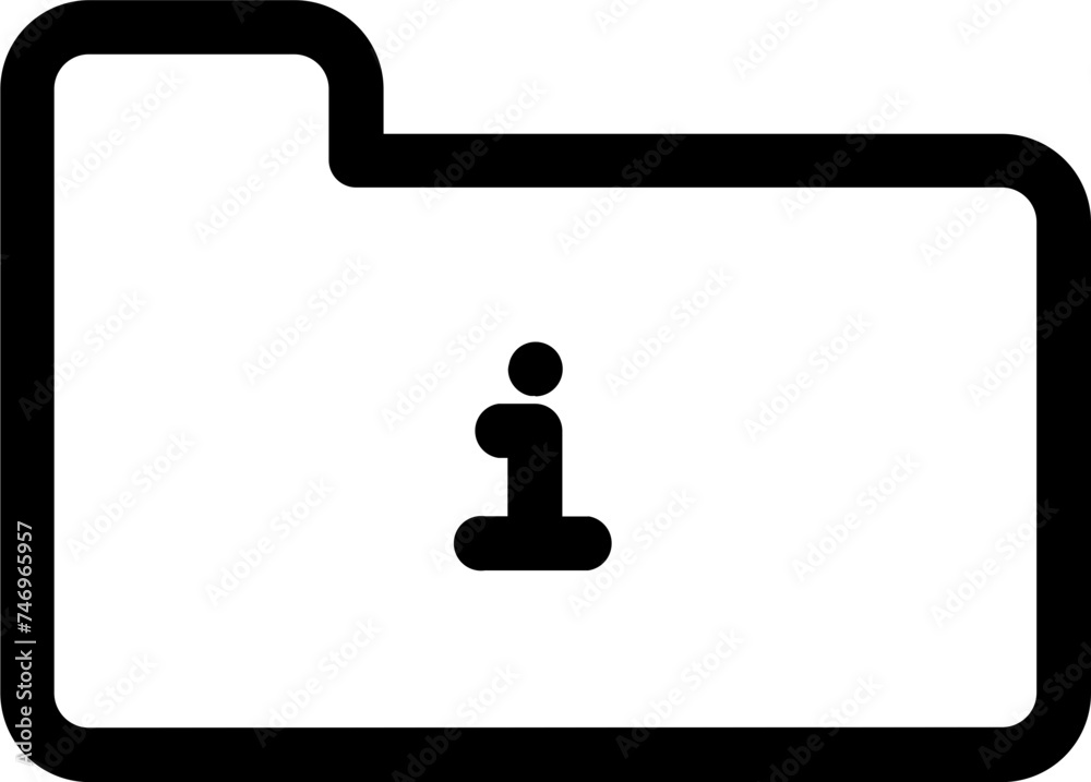 Important File Folder icon in thin line art. Important File Folder icon in thin line art.