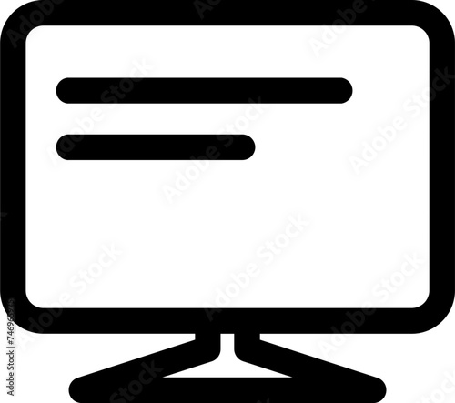 Flat style Desktop icon in line art.