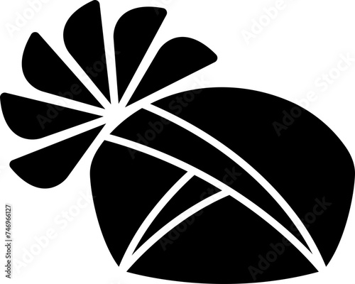 Illustration of turban glyph icon.