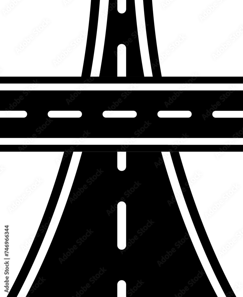 Crossing road icon in b&w color. Crossing road icon in b&w color.