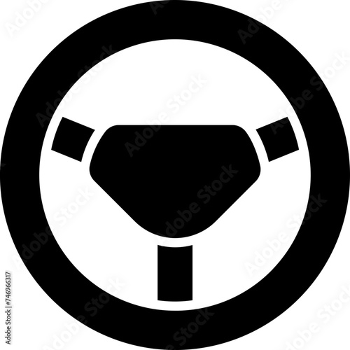 Illustration of steering icon.