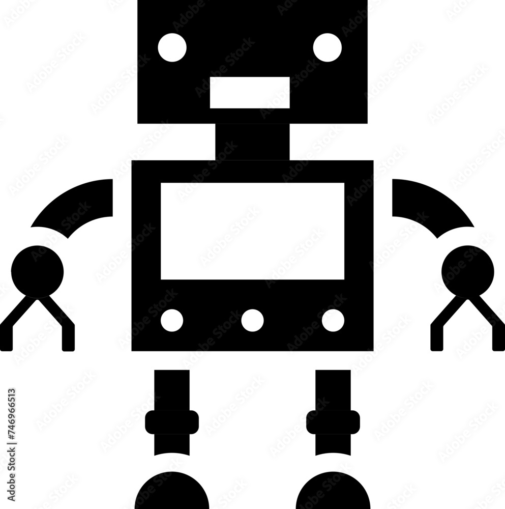 Vector illustration of robotic icon. Vector illustration of robotic icon.