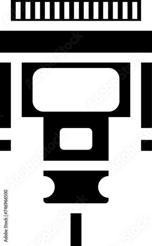 LAN cable icon in b&w color.