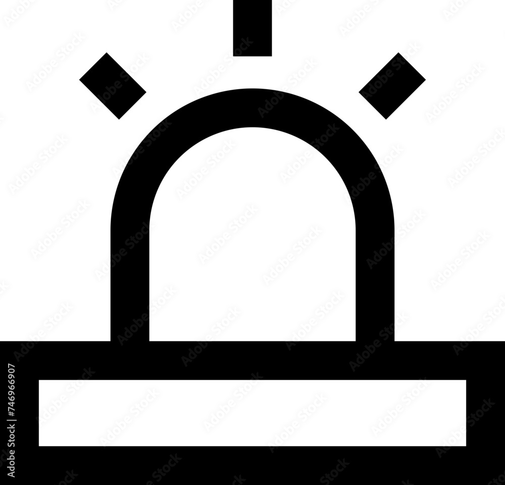 Siren icon or symbol in line art. Siren icon or symbol in line art.