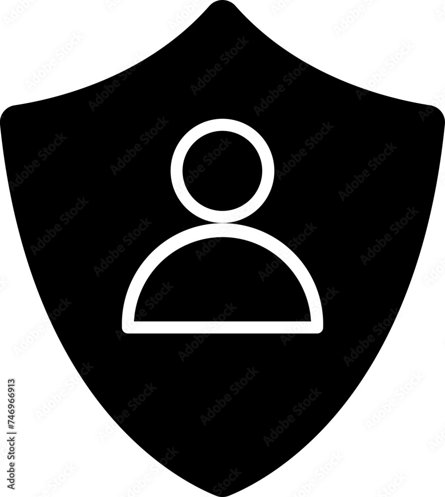 User security icon in flat style. User security icon in flat style.