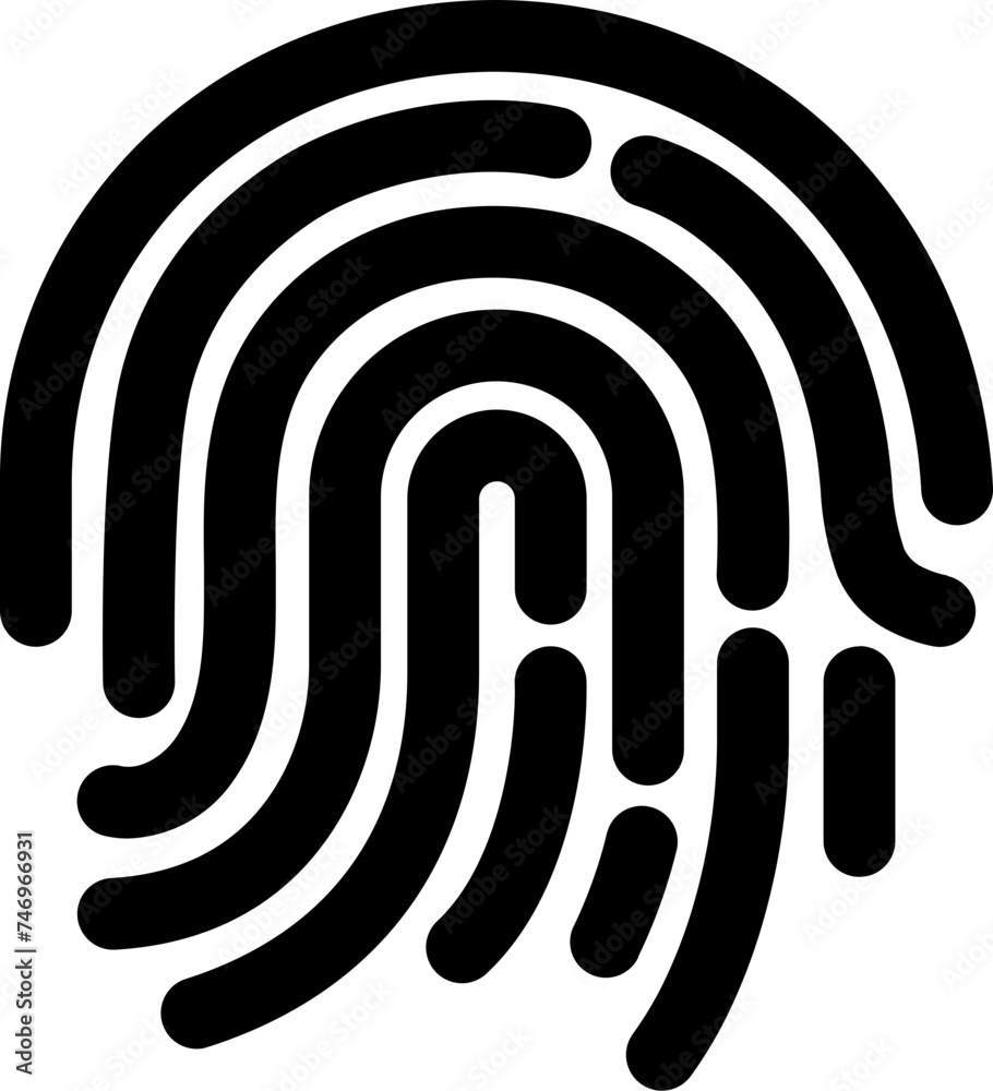 Vector illustration of fingerprint icon. Vector illustration of fingerprint icon.