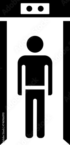 Detector gate glyph icon or symbol.