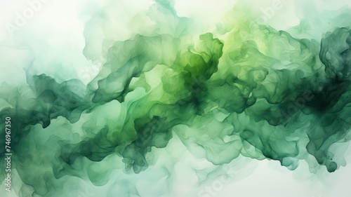 Abstract watercolor green texture background.
