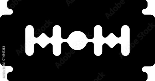 Razor blade glyph icon or symbol.