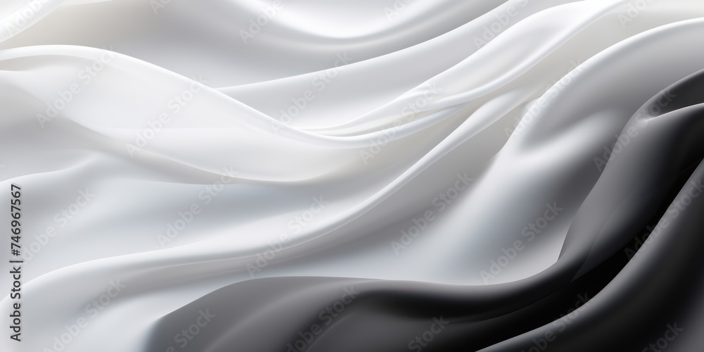 Abstract white and Black silk fabric weave of cotton or linen satin fabric lies texture background. Abstract white and Black silk fabric weave of cotton or linen satin fabric lies texture background.