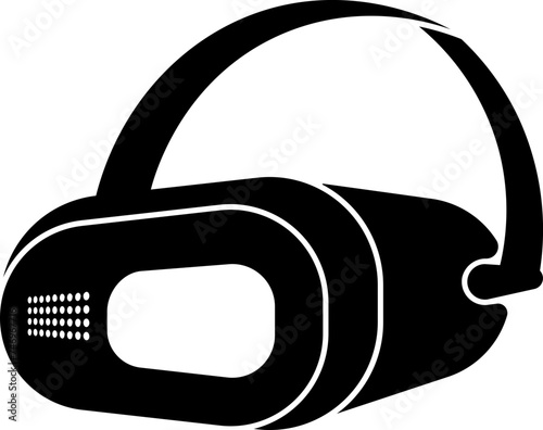 VR (virtual reality) glasses icon in flat style.