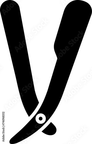 Isolated razor icon or symbol.