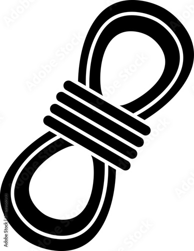 Rope icon or symbol in flat style.