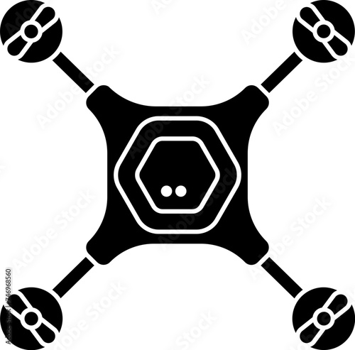Vector illustration of drone camera icon.